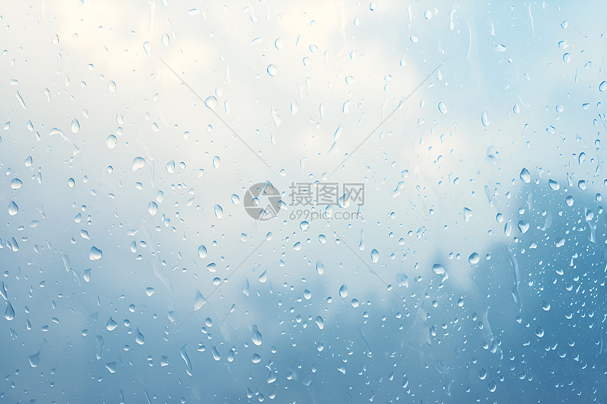 玻璃窗上的雨滴图片