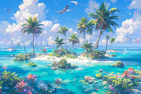 梦幻的热带岛屿图片