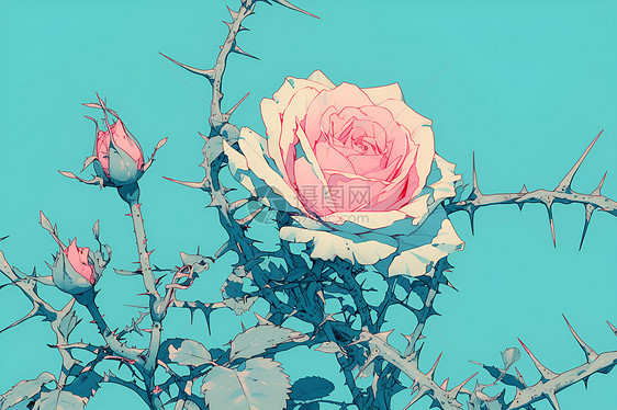 粉色玫瑰的花苞图片