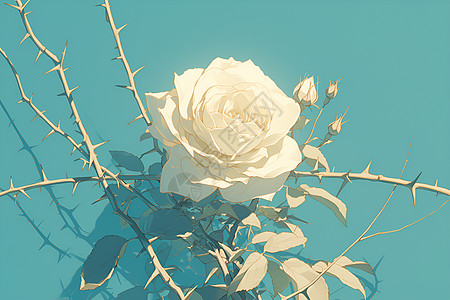 美丽的玫瑰花绽放图片