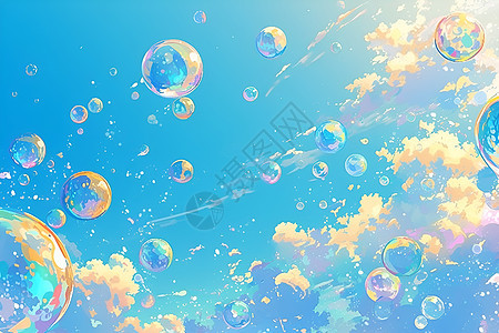 漂浮的泡泡图片