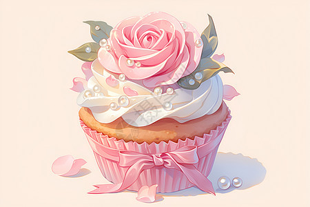 精美玫瑰珍珠蛋糕图片