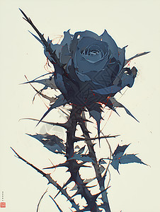 带刺的黑玫瑰图片
