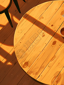 咖啡馆的木桌子图片