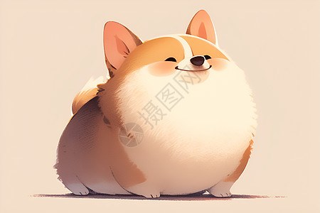 胖胖的小狗图片