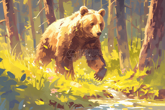 森林里的棕熊图片