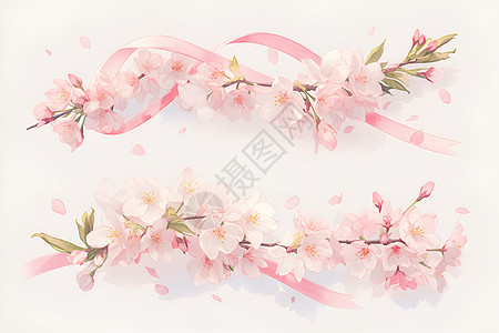 樱花粉色插图图片
