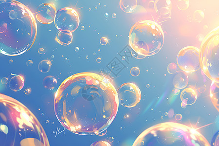 漂浮的气泡背景图片