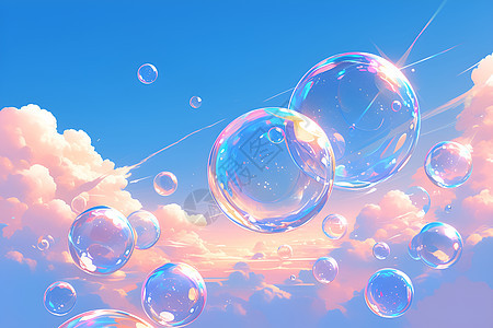 五彩的气泡背景图片