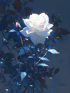 魅力的白色玫瑰图片