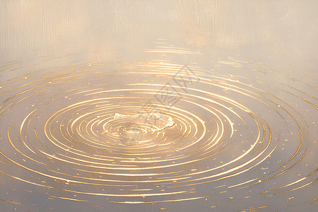 水中圆形涟漪图片