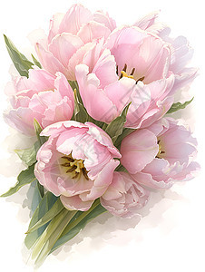 粉色郁金香花卉图片
