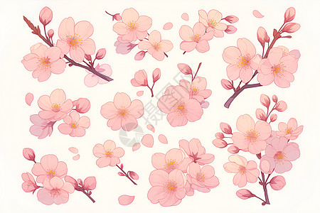 矢量樱花图标图片