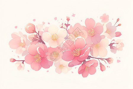 绽放的粉色樱花图片