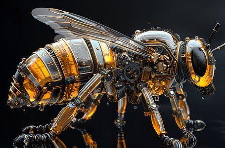 机械翅膀机械金属蜜蜂设计图片