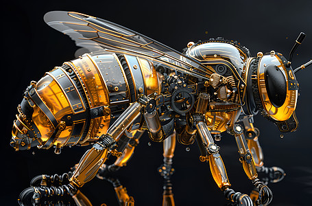 机械金属蜜蜂图片