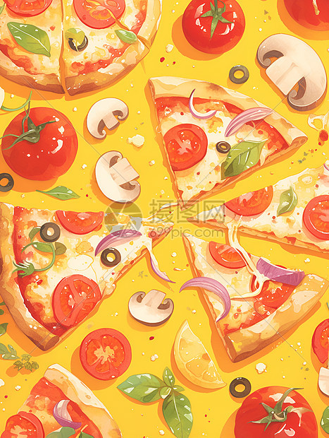 营养丰富的披萨图片