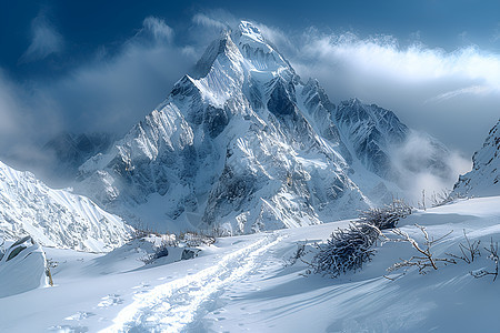 壮观的雪山图片