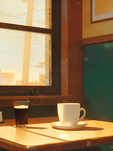 城市咖啡馆的静谧角落图片