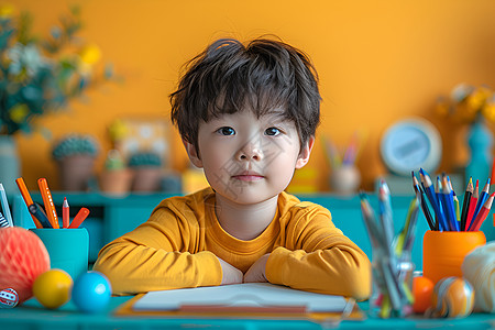 学习的男孩背景图片