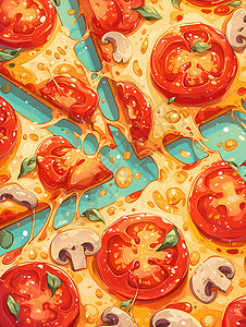 美味多彩的披萨图片