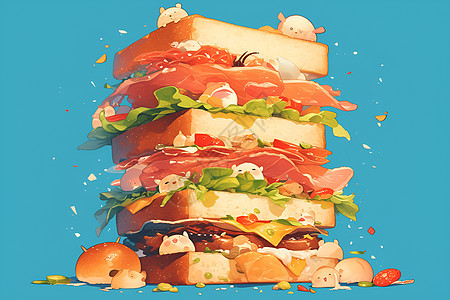 童话世界中的三明治图片