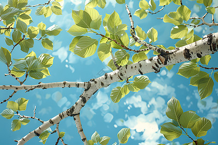 自然之美白桦树图片