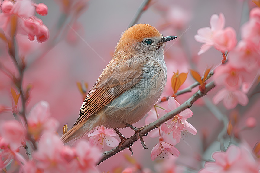春日的鸟语花香图片