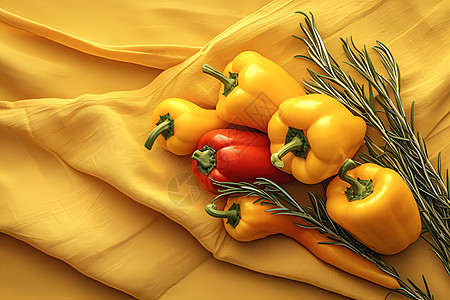黄色的辣椒图片
