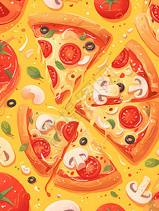 美味披萨艺术图片