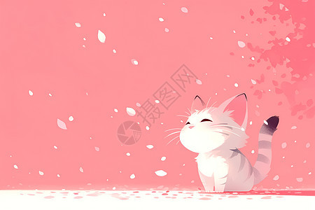 雪地中的猫咪图片