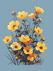 盛开的美丽黄花图片