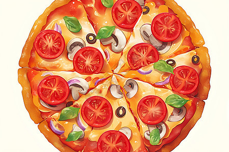 美味披萨艺术图片