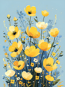 欢乐花卉背景图片