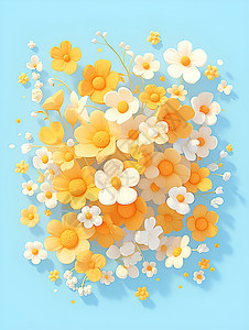 绚丽黄花背景图片