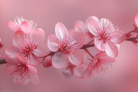 盛开的粉红花瓣图片