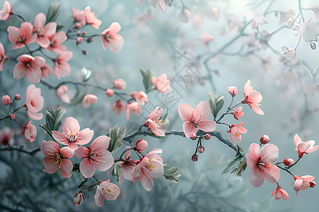 樱花长满树枝图片