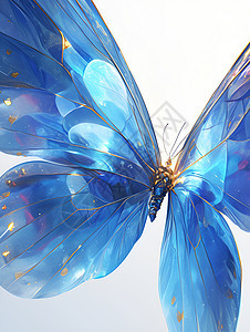 璀璨的蓝色蝴蝶图片