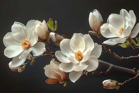 白色木兰花背景