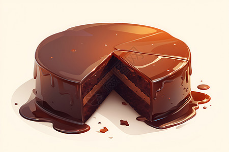 巧克力蛋糕的诱人美味图片