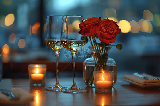 桌子上的香薰和杯子图片