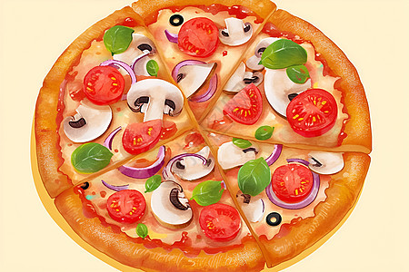 营养美味的披萨图片