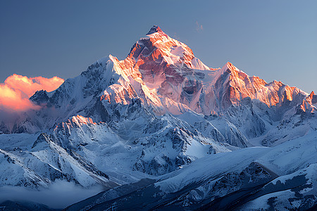 巍峨的山峰图片