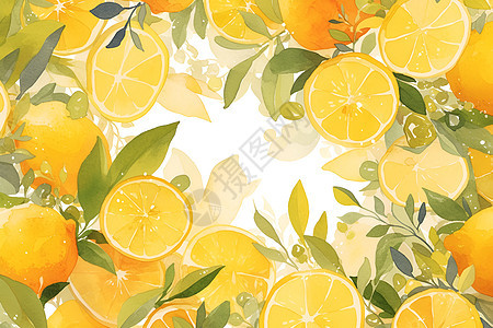 水果柠檬插画图片