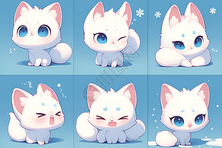 白猫表情包图片