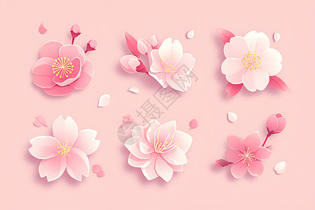 粉色的樱花图标图片