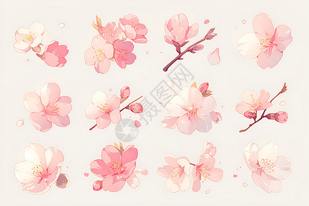 展示的粉色樱花图标图片
