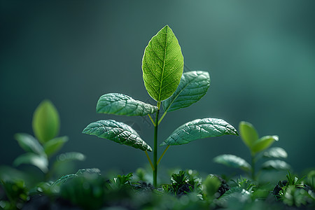 绿色的幼苗植物生物高清图片