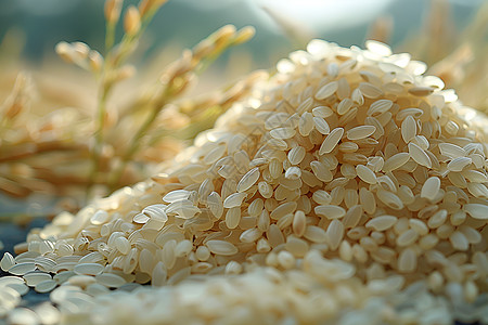 堆放的谷子稻子堆放高清图片