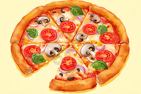 蔬菜披萨图片